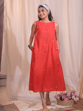 Sunset Melody Jamdani Dress
