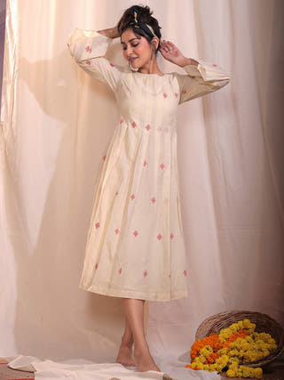 Redwood Jamdani Dress