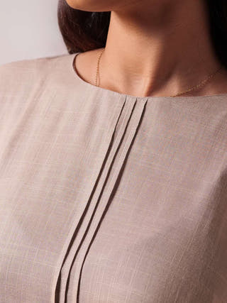 Oversize Cocktail Dress Beige