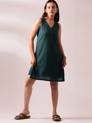 Twilight Dress With Shorts Set Green