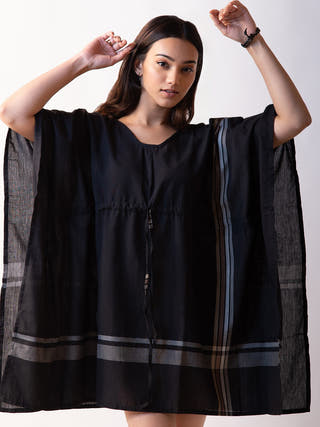 Neutral Free Size Kaftan Dress Black