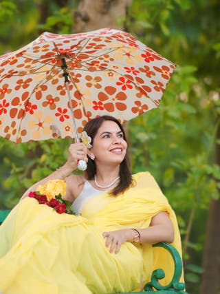 Amber Dew Pure Cotton Solid Saree With Lace Border Without Blouse Piece