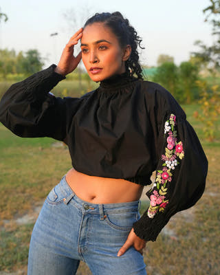 Hand Embroidered Tashi Tops