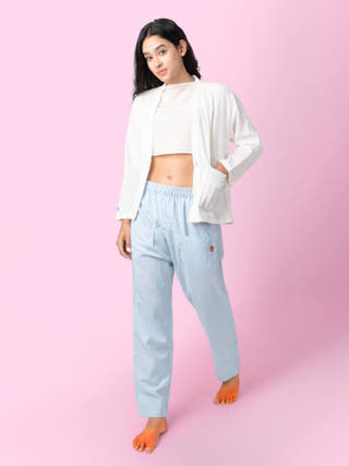 Mati Blue Casual Outing Pants
