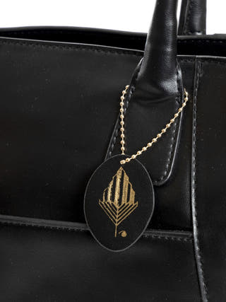 Athena Vegan Leather Tote Black