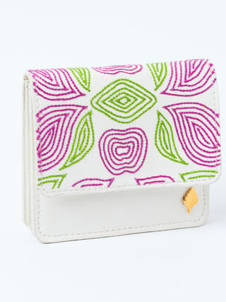 Lana Vegan Leather Cardholder White