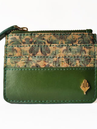 Iris Vegan Leather Cardholder Green