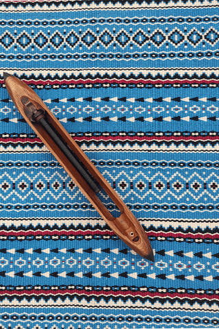 Handwoven Punja Durrie Blue Kutchi Carpet