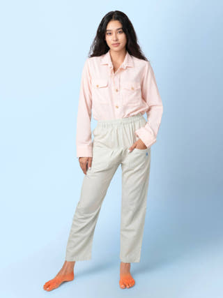 Canyon Pink Unisex Shirt with Flap Pockets