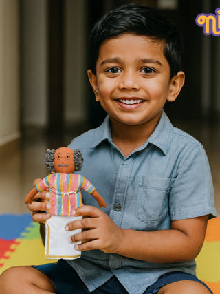 Nilah's Thatha Boy Doll Multicolour Shirt
