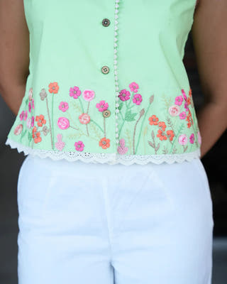 Hand Embroidered Priya Top