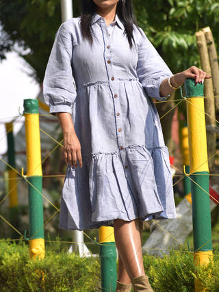 Pompeii Sunset Dress Silver Frills&Falls