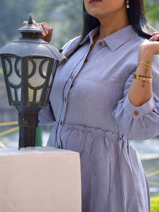 Pompeii Sunset Dress Silver Frills&Falls