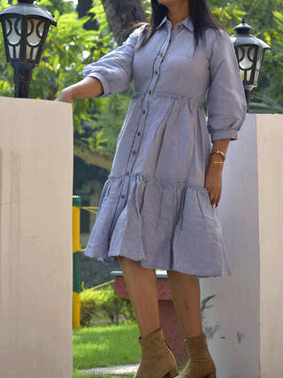 Pompeii Sunset Dress Silver Frills&Falls