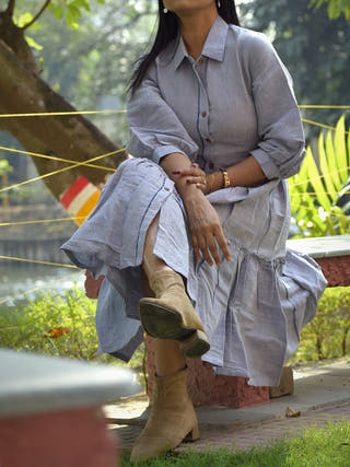 Pompeii Sunset Dress Silver Frills&Falls