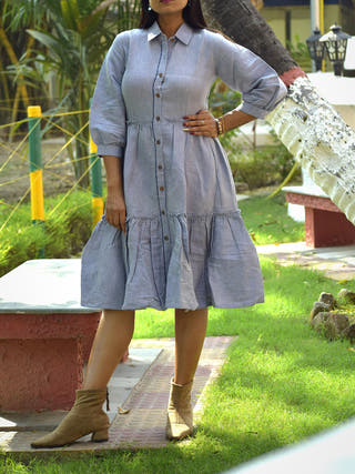 Pompeii Sunset Dress Silver Frills&Falls