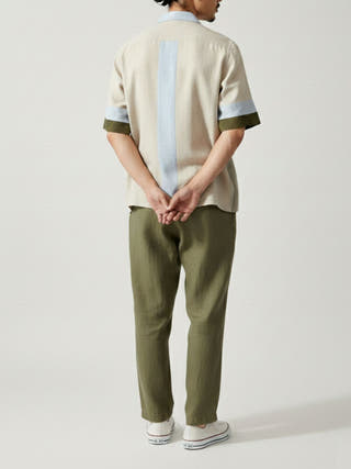 Elow Cuban Collar Panelled Shirt