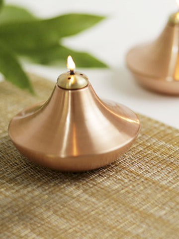Sanchi Oil Lamp Copper