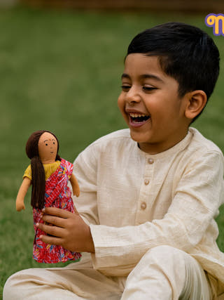 Nilah's Amma Girl Doll Pink Saree