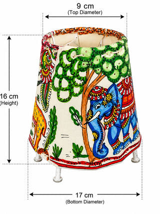 Peacock And Flower Table Lamp - Dimensions