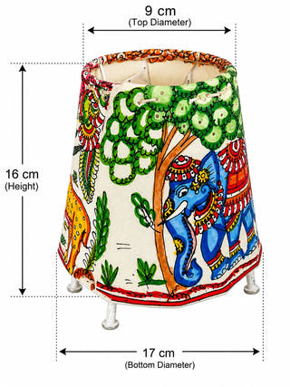 Tree Of Life Design Table Lamp Round - Dimensions