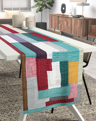 Quilted Handmade Table Runner Nandi Handicrafts