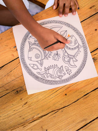 Handmade DIY Fabric Painting kit  Madhubani Fish