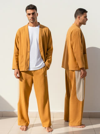 Drip Mustard Co-Ord Set