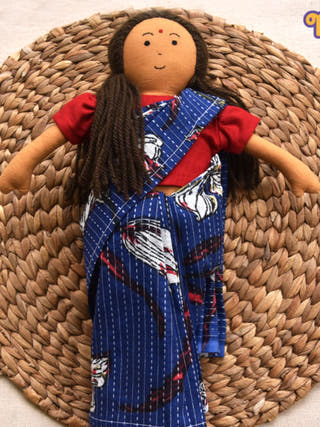 Nilah's Amma Girl Doll Blue Saree
