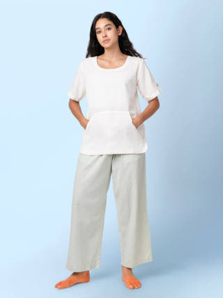 Natural Skippy T-Shirt with Kangaroo Pockets