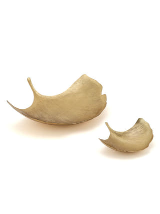 Brass Ginkgo Leaf Platter