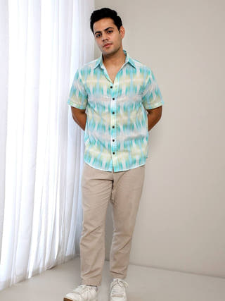 Blue Hawaiian Half Sleeve Shirt