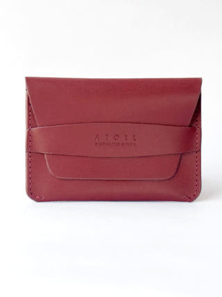 Greece Burgundy Flap Wallet