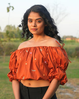 Laina Hand Embroidered Tops