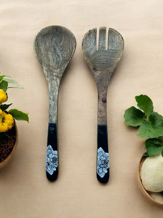 Padma Wooden Salad Server - Set of 2