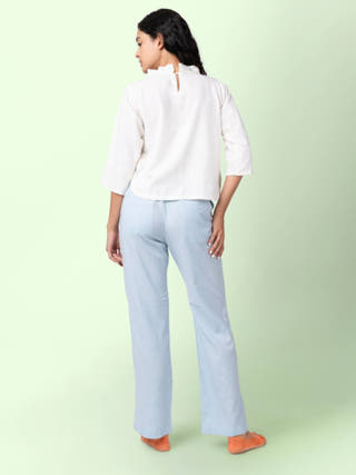 Ecru Mock Collar Top