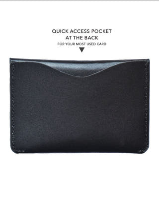 Greece Black Flap Wallet