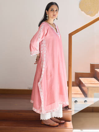 Asymmetrical Kurta Pink Vasstram