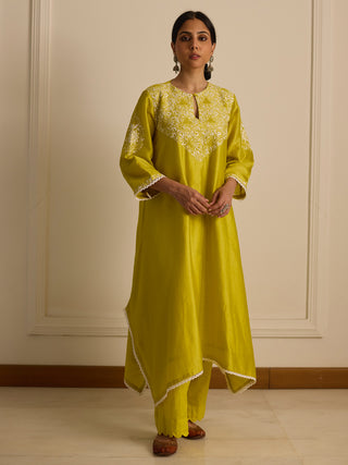 Asymmetrical Kurta Yellow Vasstram