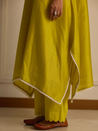 Asymmetrical Kurta Yellow Vasstram