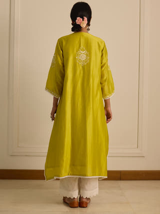 Asymmetrical Kurta Yellow Vasstram