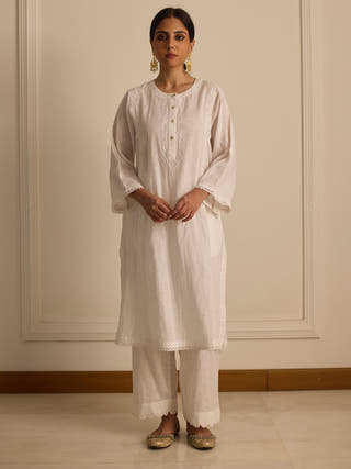 Straight Fit Kurta White