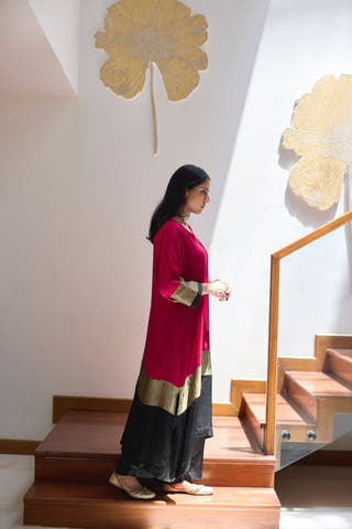 Heena Kaftan Magenta
