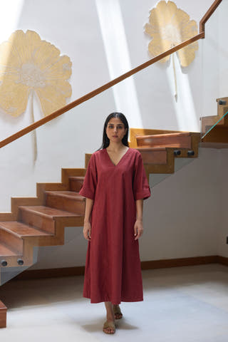 Slouchy Dress Red