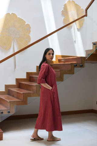 Slouchy Dress Red