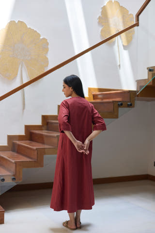Slouchy Dress Red