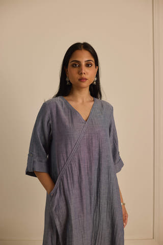 Slouchy Dress Blue