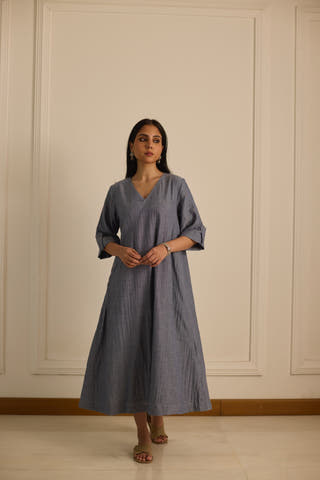 Slouchy Dress Blue