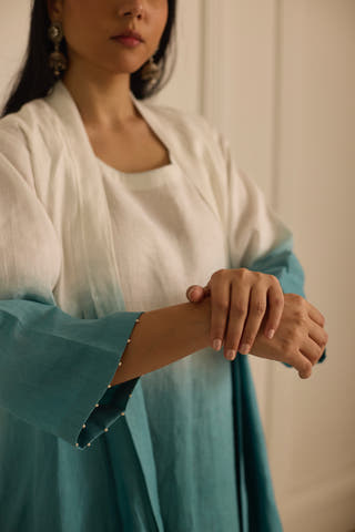 Ombre Layered Dress Teal