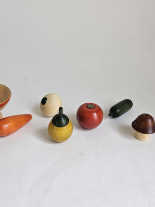 Handcrafted Wooden Miniature Vegetable Set